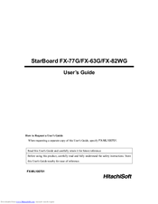 HitachiSoft StarBoard FX-82WG User Manual