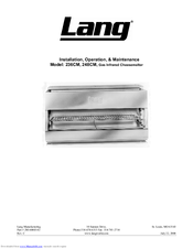 Lang 236CM Installation Operation & Maintenance