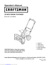 Craftsman 247.881990 Operator's Manual