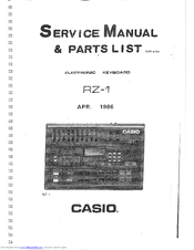 Casio RZ-1 Service Manual & Parts List