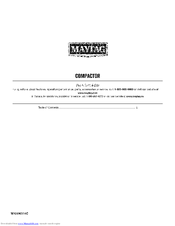 Maytag MTUC7500ADE0 Use & Care Manual