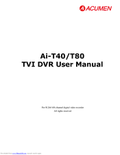 Acumen Ai-T80 User Manual
