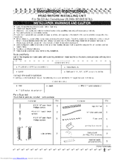 Crosley CAHE8ERR410A16 Installation Instructionsinstructions