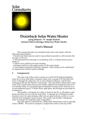 Solar Consultants Drainback Solar User Manual