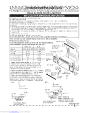 Frigidaire FFRE15L3Q13 Installation Instructions Manual
