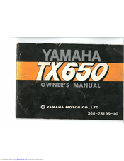Yamaha TX650 Owner's Manual