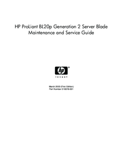 HP ProLiant BL20p Maintenance And Service Manual