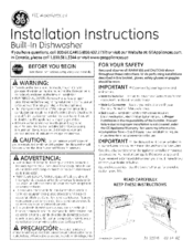 GE GDT530PSD4SS Installation Instructions Manual