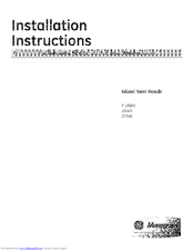 Monogram ZV421 Installation Instructions Manual