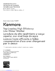 Kenmore 110.28102310 Installation Instructions Manual