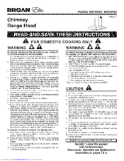 Broan ELITE EW5636SS Instructions Manual