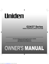 Uniden G27 Series Owner's Manual