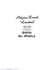 Alpine Coach 2006 Limited Owner's Manual