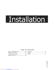 Frigidaire FFLG2022MW3 Installation Manual