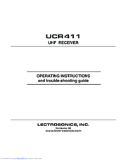 Lectrosonics UCR411 Operating Instructions Manual