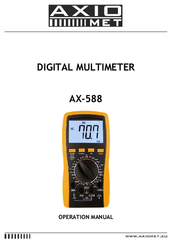 Axio MET AX-588 Operation Manual