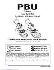 PBU 56381408 Operator's Manual