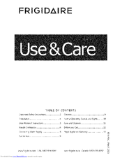 Frigidaire FFHT1826LQB Use & Care Manual