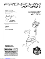 Pro-Form XP 210 U 831.21941.5 User Manual