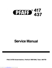 Pfaff 417 Service Manual