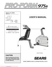 Pro-Form 9775s User Manual