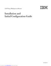 IBM 2210 Installation And Initial Configuration Manual