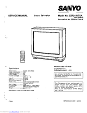 Sanyo CZP2141TXA Service Manual