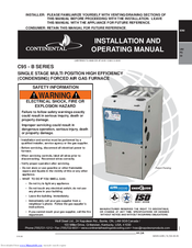 Wolf Steel Continental C95 - B SERIES Installation And Operating Manual