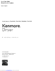 Kenmore 796.9128# Use & Care Manual