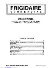 Frigidaire FCFS181LQBA Instructions Manual
