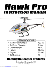 Century Helicopter Products Hawk Pro Instruction Manual