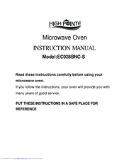 high pointe EC028BNC-S Instruction Manual