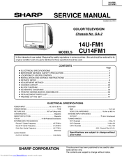 Sharp 14U-FM1 Service Manual