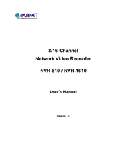 Planet Networking & Communication NVR-810 User Manual