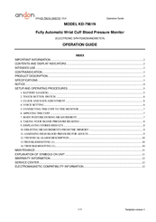 Andon KD-7961N Operation Manual