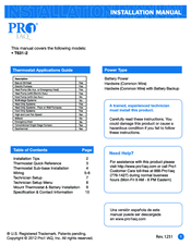 Pro1 IAQ T631-2 Installation Manual