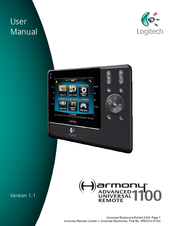 Logitech Harmony 1100 User Manual