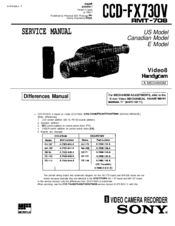Sony CCD-FX73OV Service Manual