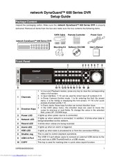 network DynaGuard 600 Series Setup Manual