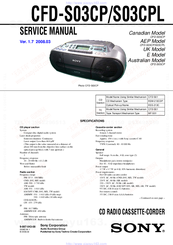 Sony CXFD-S03CP Service Manual