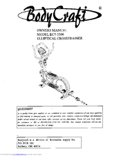 BodyCraft ECT-2500 Owner's Manual