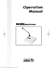 Inter-m RM-8000 Operation Manual