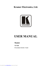 Kramer VP-438 User Manual