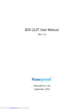 SinoCastel IDD-213T User Manual
