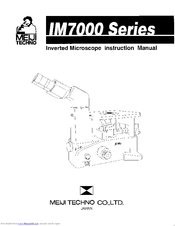 Meiji Techno IM700 Series Instruction Manual