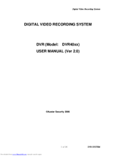 AUSTAR DVR40 series User Manual