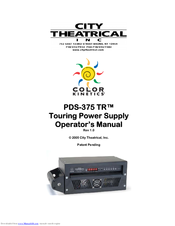 City Theatrical PDS-375 TR Operator's Manual