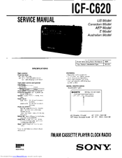 Sony Dream Machine ICF-C620 Service Manual