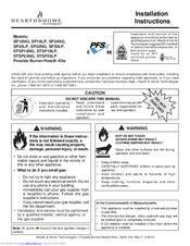 Hearth & Home SP24LP Installation Instructions Manual
