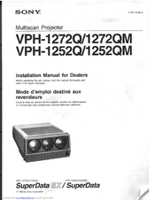 Sony VPH-1252QM Installation Manual